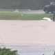 Image for article titled Man Casually Jet Skis Through Parking Lot Flooded By Hurricane Matthew